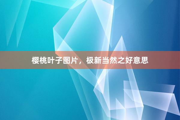 樱桃叶子图片，极新当然之好意思